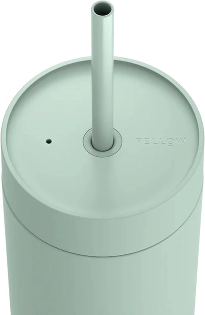 Fellow Carter Cold 20 oz Ceramic Lined Coffee Tumbler with Straw Lid