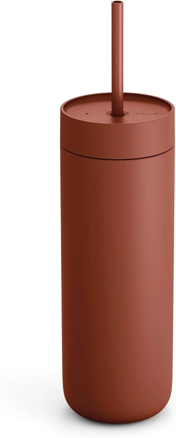 Fellow Carter Cold 20 oz Ceramic Lined Coffee Tumbler with Straw Lid