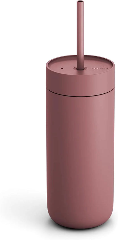Fellow Carter Cold Ceramic Lined Tumbler 16 oz with Straw Lid, BPA-Free