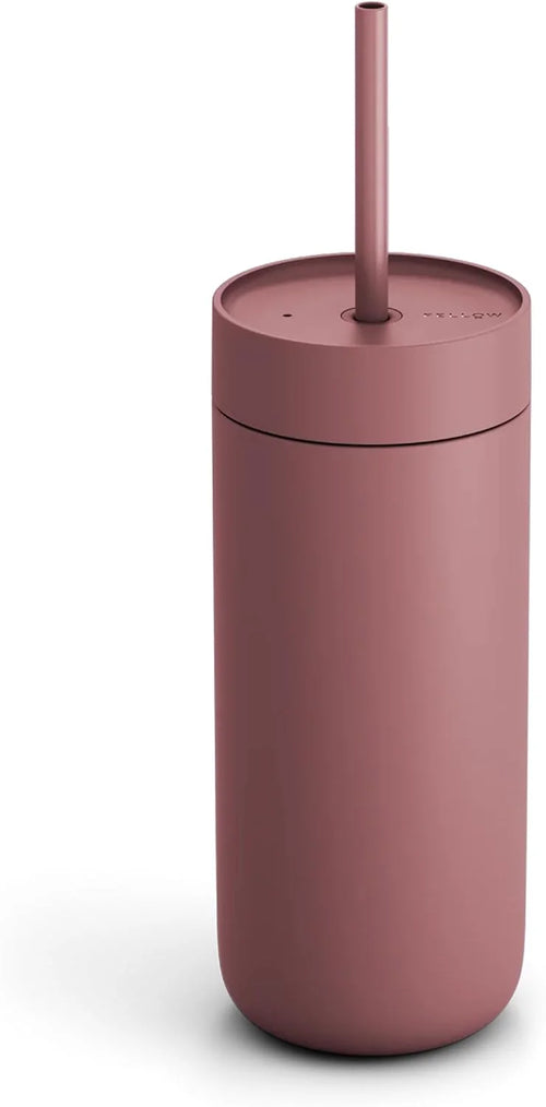 Fellow Carter Cold Ceramic Lined Tumbler 16 oz with Straw Lid, BPA-Free