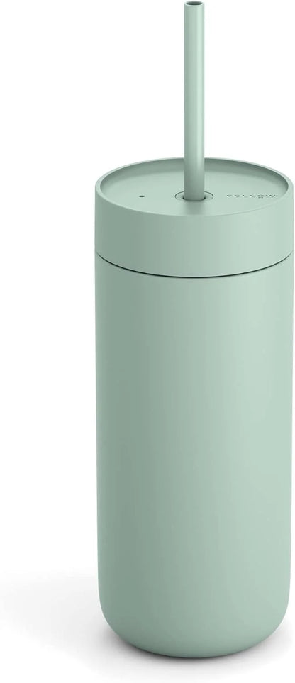 Fellow Carter Cold Ceramic Lined Tumbler 16 oz with Straw Lid, BPA-Free