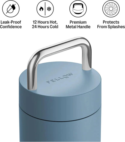 Fellow Carter Carry Ceramic Lined Travel Coffee Mug 20 oz - Hazy Blue