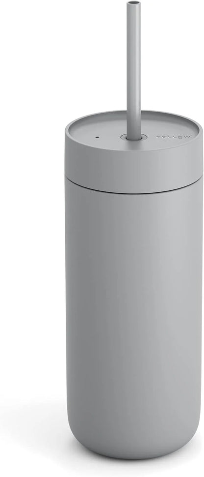 Fellow Carter Cold Ceramic Lined Tumbler 16 oz with Straw Lid, BPA-Free