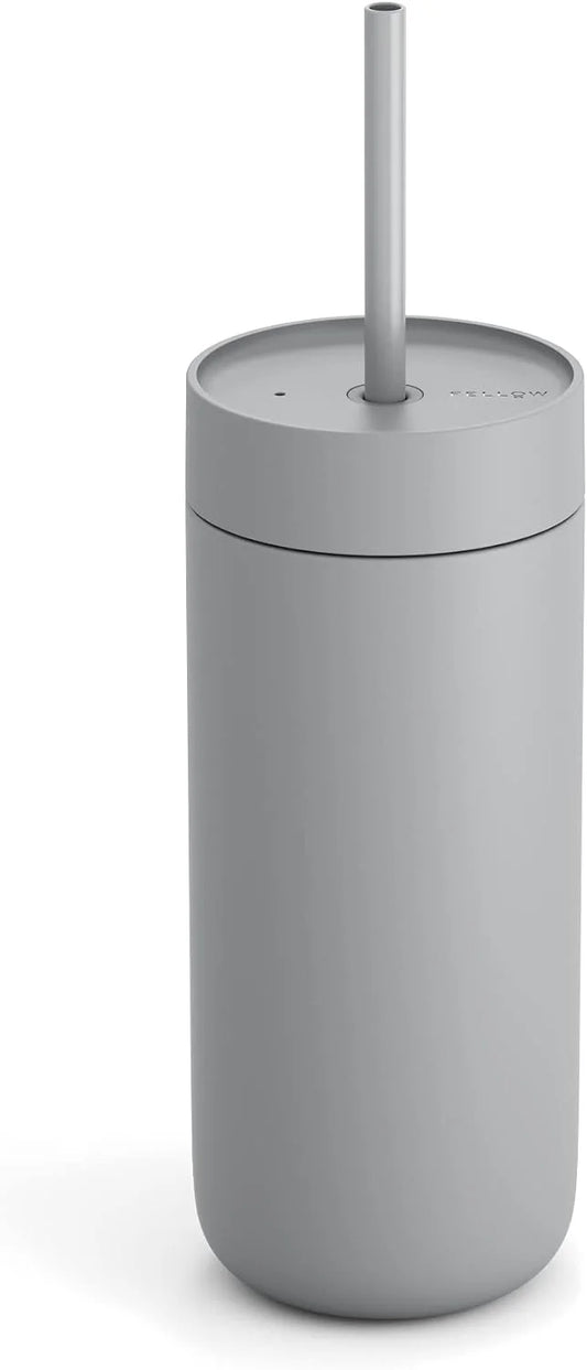 Fellow Carter Cold Ceramic Lined Tumbler 16 oz with Straw Lid, BPA-Free
