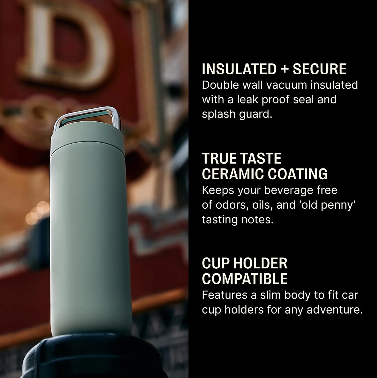 Fellow Carter Carry Ceramic Lined Travel Coffee Mug 20 oz - Mint Chip