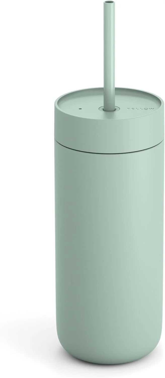 Fellow Carter Cold 20 oz Ceramic Lined Coffee Tumbler with Straw Lid