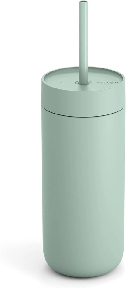 Fellow Carter Cold 20 oz Ceramic Lined Coffee Tumbler with Straw Lid
