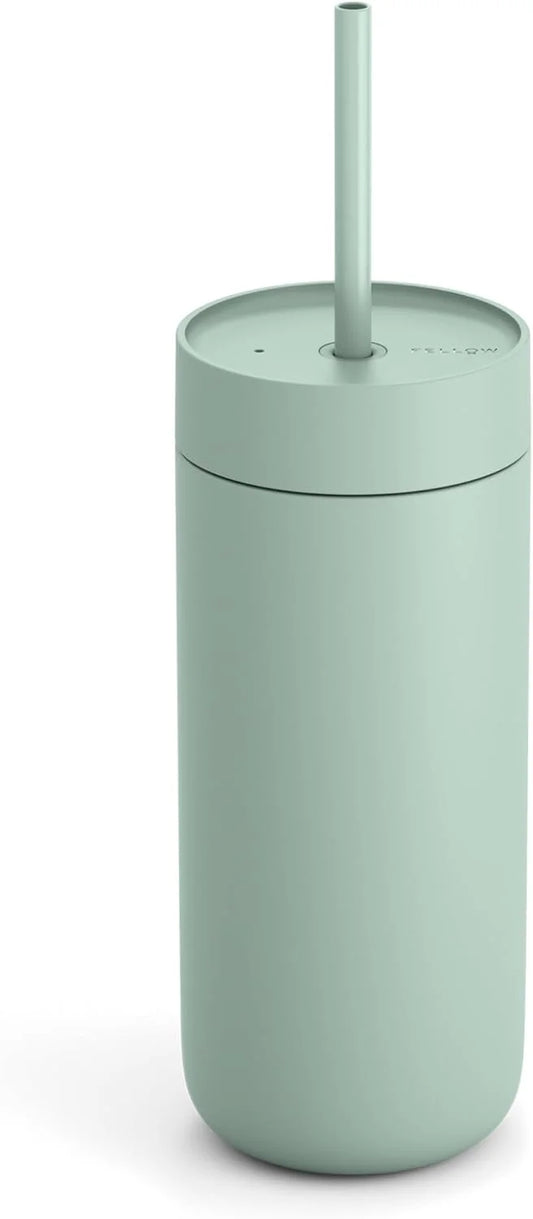 Fellow Carter Cold 20 oz Ceramic Lined Coffee Tumbler with Straw Lid