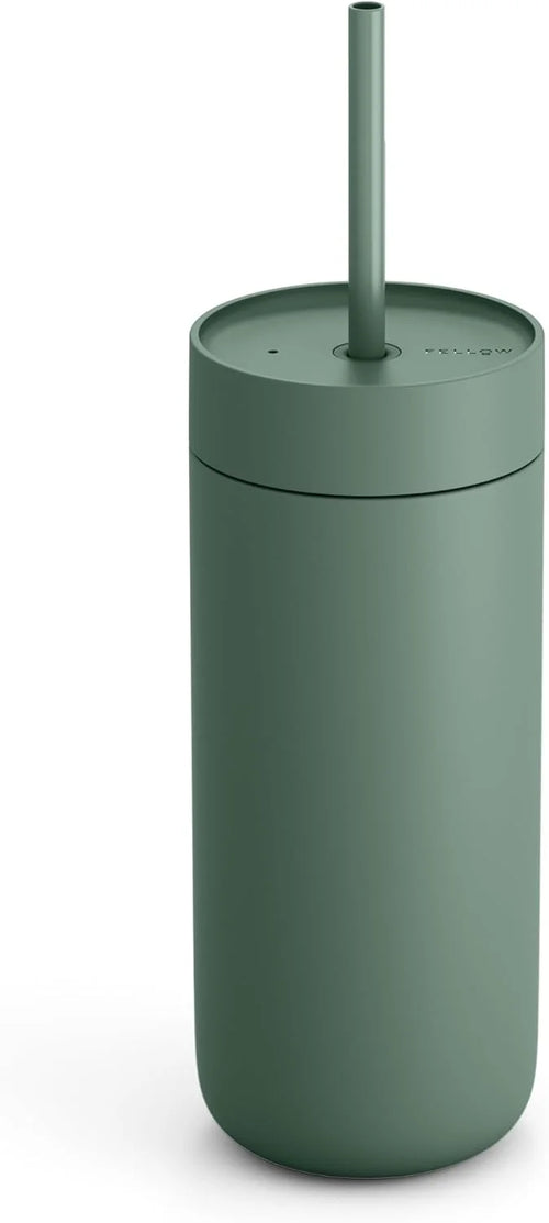 Fellow Carter Cold Ceramic Lined Tumbler 16 oz with Straw Lid, BPA-Free