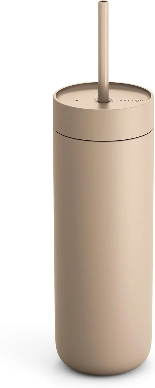 Fellow Carter Cold 20 oz Ceramic Lined Coffee Tumbler with Straw Lid