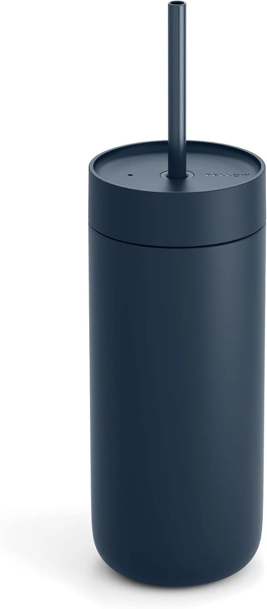 Fellow Carter Cold Ceramic Lined Tumbler 16 oz with Straw Lid, BPA-Free