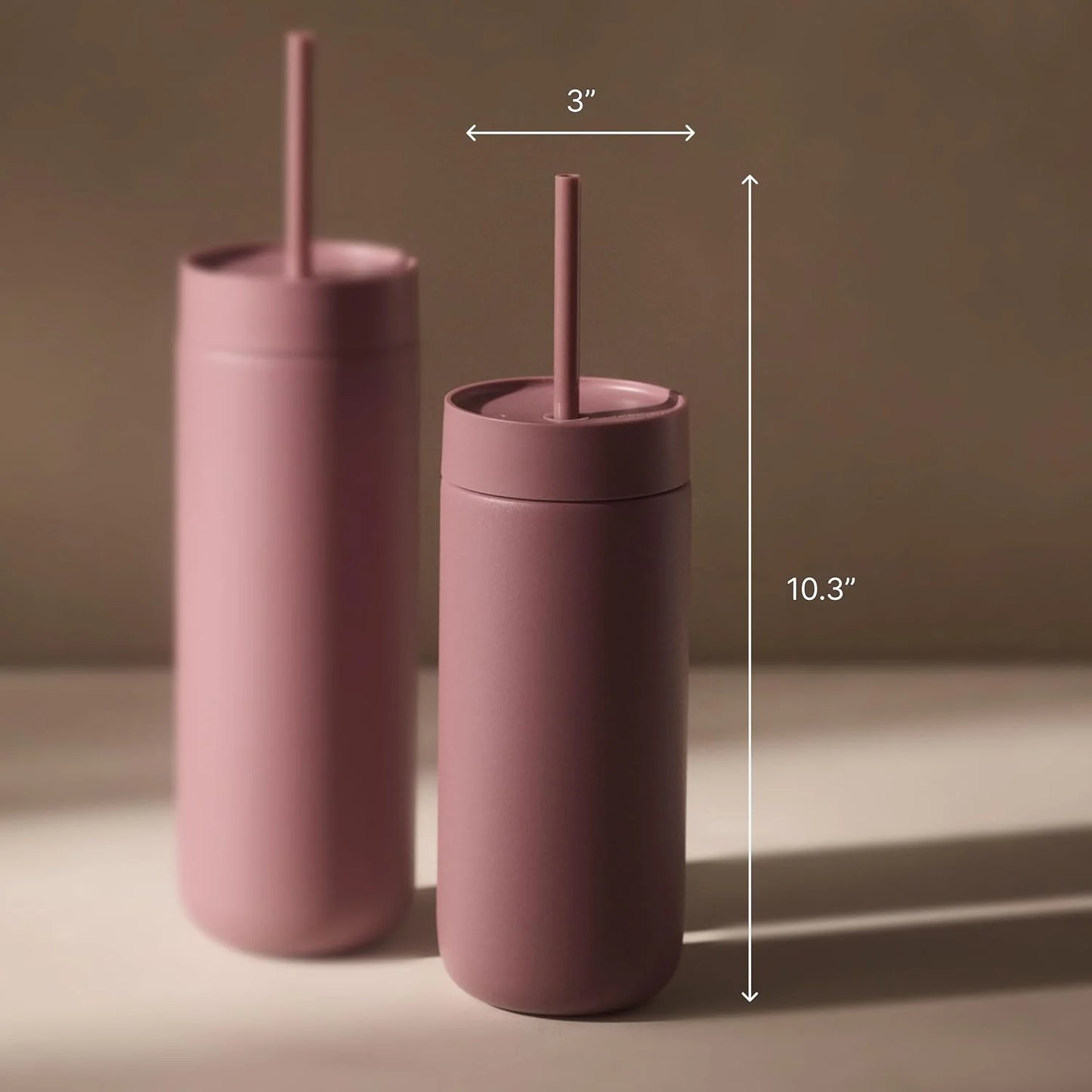 Fellow Carter Cold Ceramic Lined Tumbler 16 oz with Straw Lid, BPA-Free