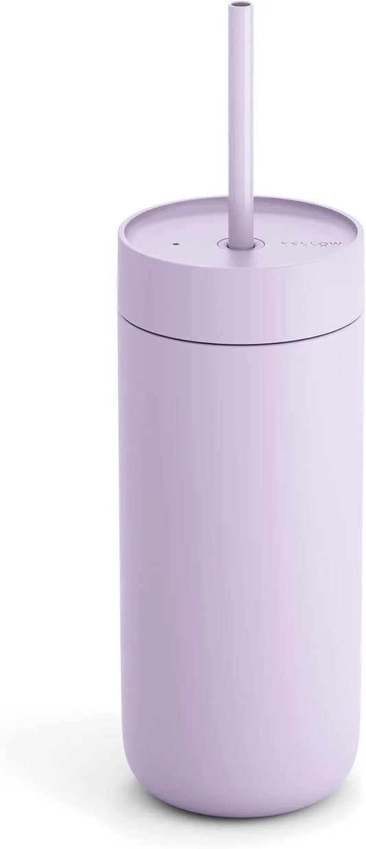 Fellow Carter Cold Ceramic Lined Tumbler 16 oz with Straw Lid, BPA-Free