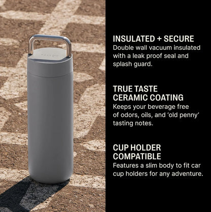 Fellow Carter Carry Ceramic Lined Travel Coffee Mug 20 oz - Matte Grey