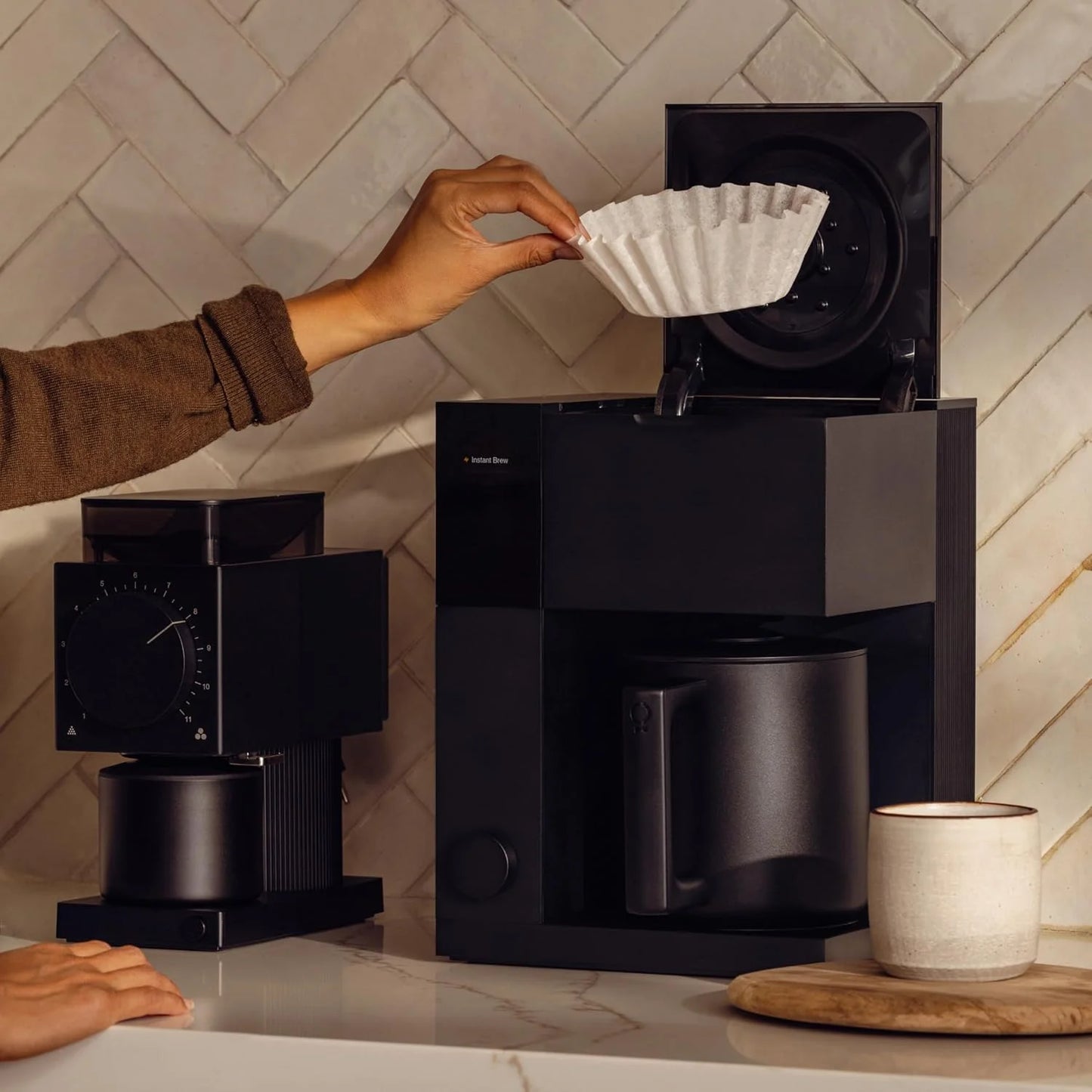 Fellow Aiden 50 Count Basket Coffee Filters for 8-12 Cup, Flat Bottom