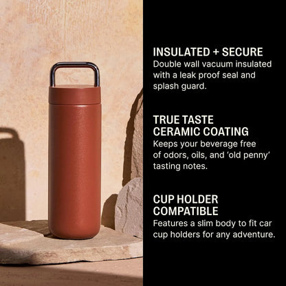 Fellow Carter Carry Ceramic Lined Travel Coffee Mug 20 oz - Sienna