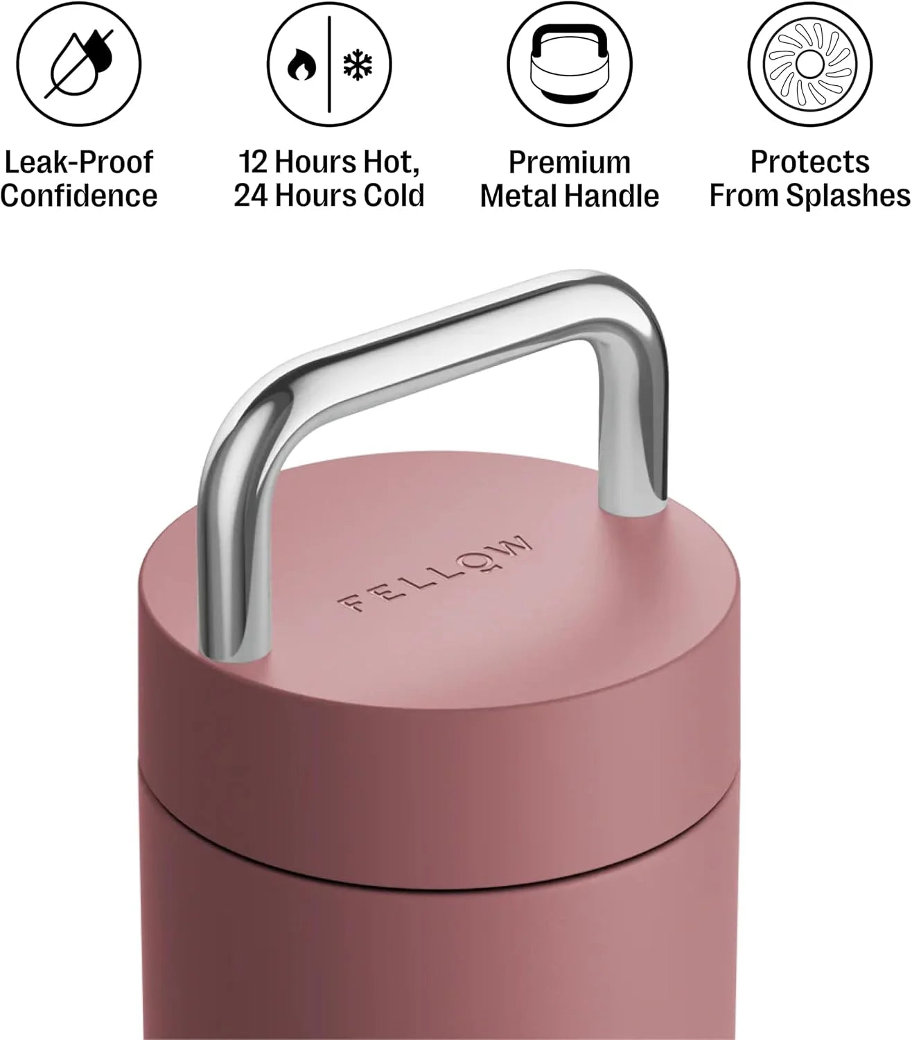 Fellow Carter Carry Ceramic Lined Travel Coffee Mug 20 oz - Desert Rose