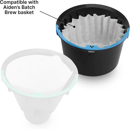 Fellow Aiden 50 Count Basket Coffee Filters for 8-12 Cup, Flat Bottom