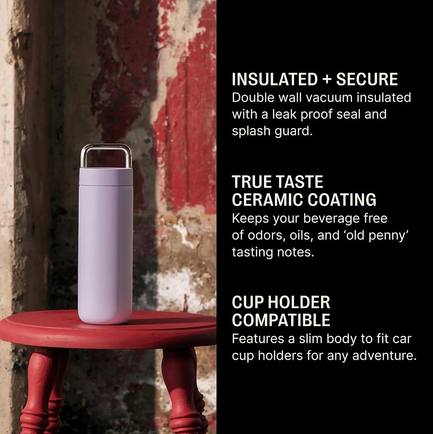 Fellow Carter Carry Ceramic Lined Travel Coffee Mug 20 oz - Peri Twinkle