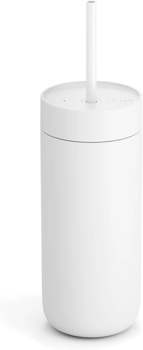 Fellow Carter Cold Ceramic Lined Tumbler 16 oz with Straw Lid, BPA-Free