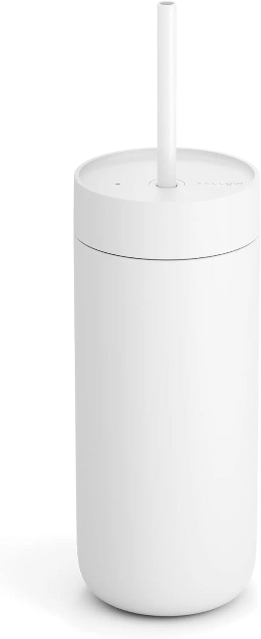Fellow Carter Cold Ceramic Lined Tumbler 16 oz with Straw Lid, BPA-Free